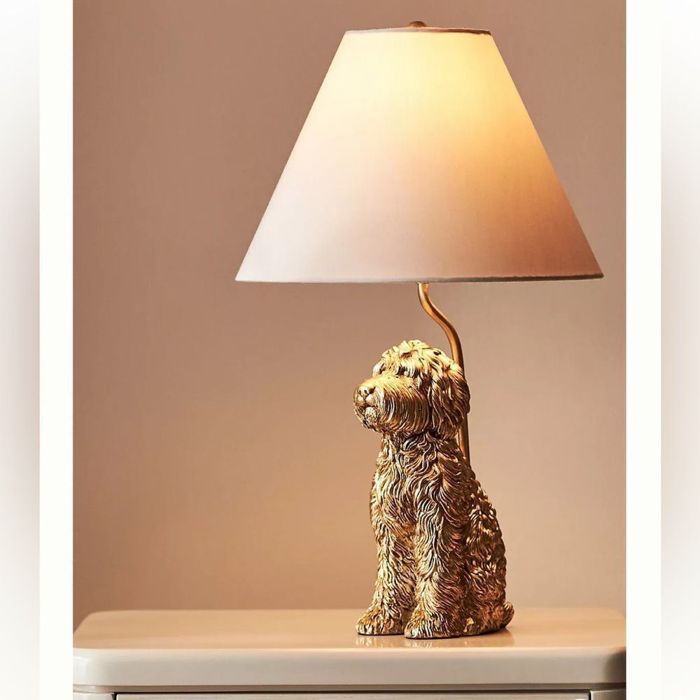 Anthropologie The Icon Table Lamp: Dog Edition Doodle